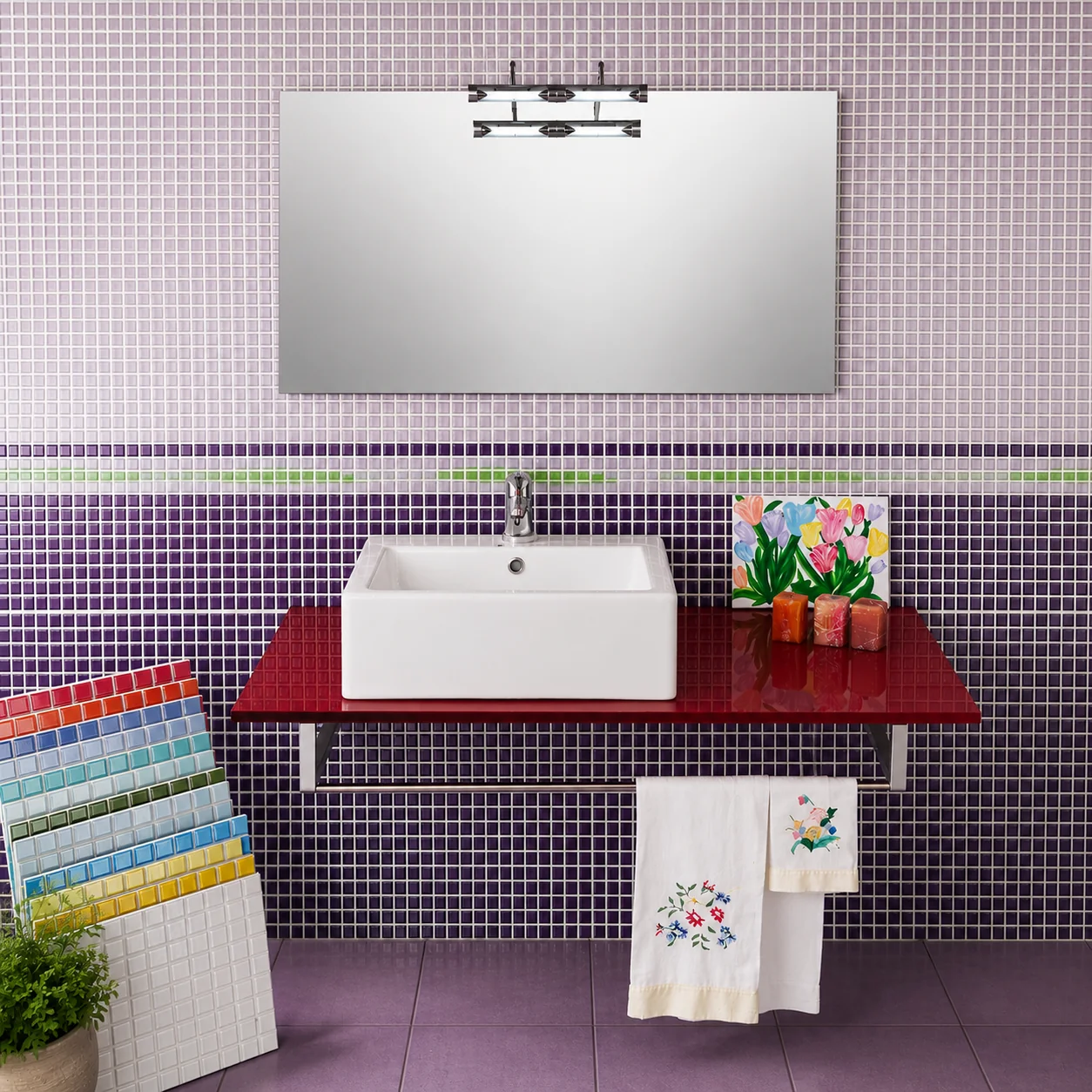 Mobile bagno in offerta con lavabo e specchio